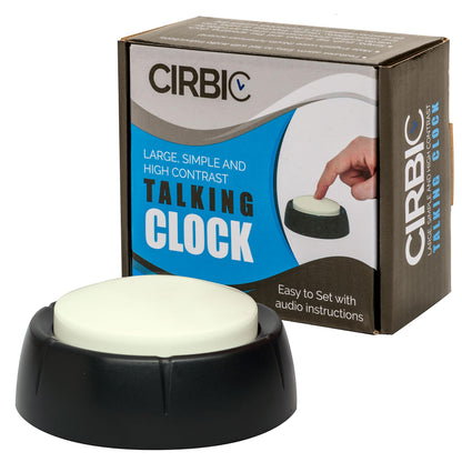 Large Talking Alarm Clock for Blind - Announcing Time, Date and Week of Day. Perfect for Visually impaired, Elderly, Hearing aid (White)
