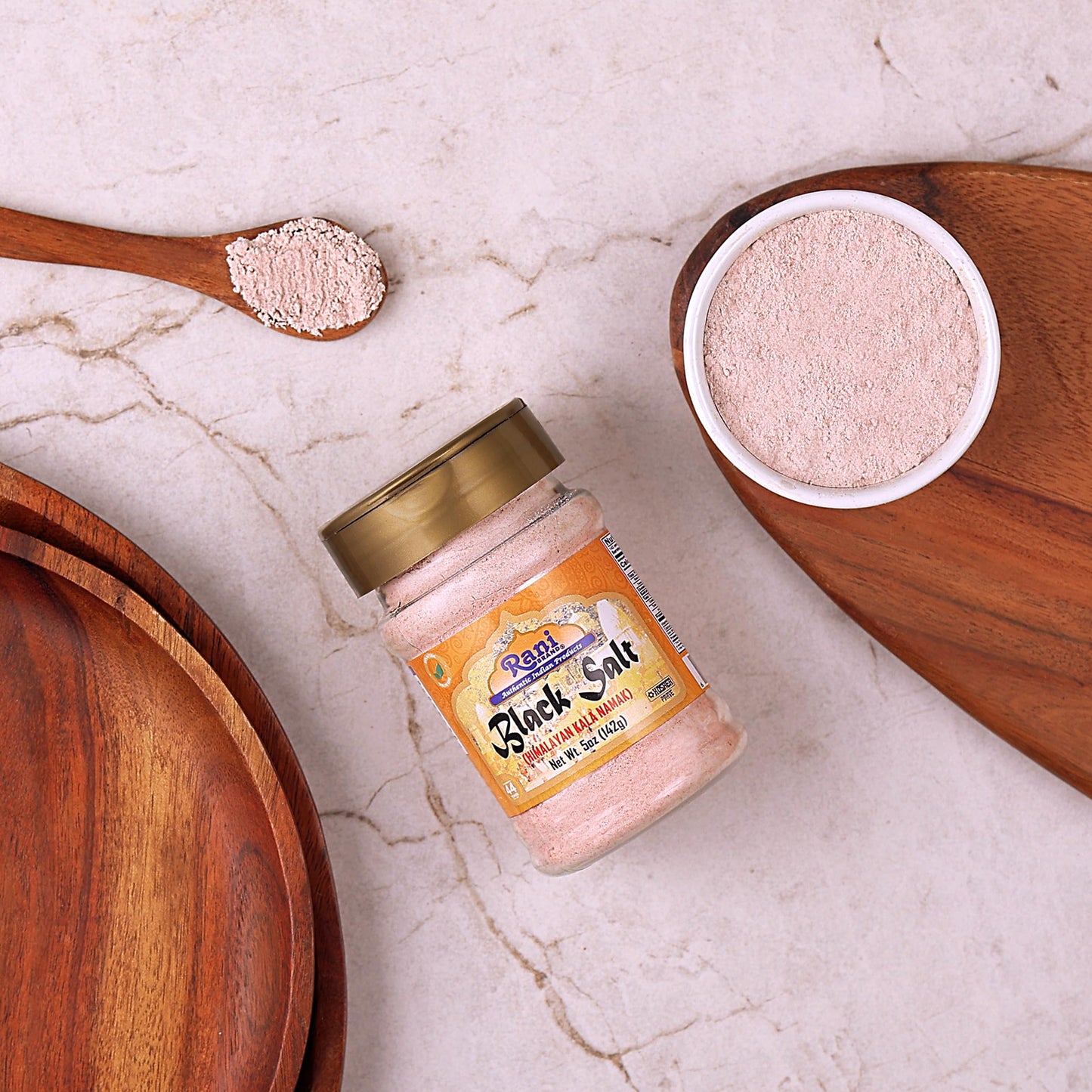 Rani Black Salt Powder (Kala Namak) Mineral 5oz (142g) PET Jar ~ Unrefined, Pure and Natural | Vegan | Gluten Friendly | NON-GMO | Kosher | Indian Origin | Perfect for Tofu Scramble