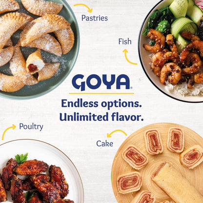 Guava Puree Jelly by Goya, Guava Jelly Spread for Breakfast Pastries, Mermelada De Guayaba, Guava Concentrate Jam, Latin Cooking and Baking Kitchen Staple, 3-Pack, 17 oz Jars