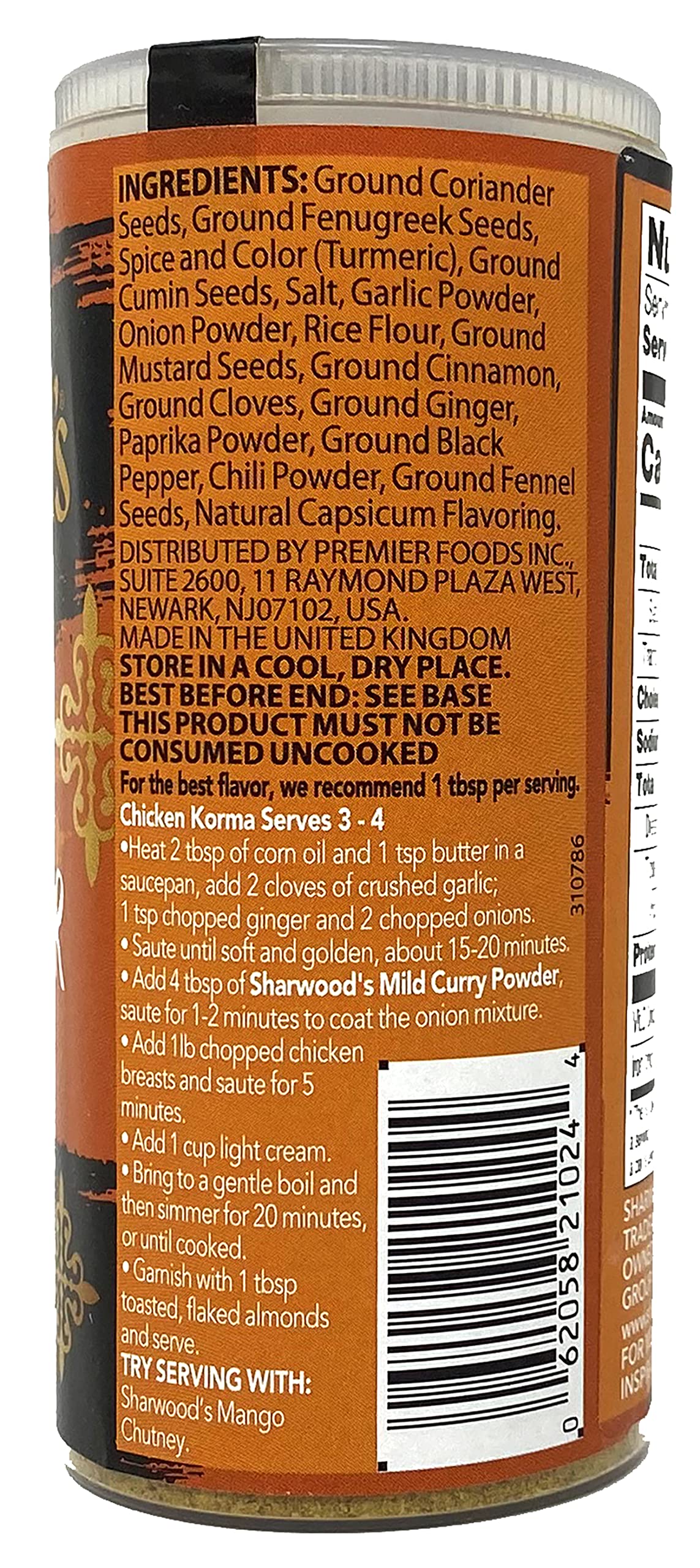 Sharwood's Mild Curry Powder, 3.6 oz (102g), Pack of 2