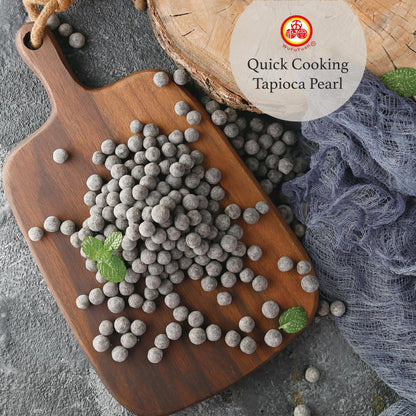 WuFuYuan Boba Tapioca Pearls, Black Sugar Flavor, Quick Cook Bubble Tea Boba, Microwave Ready in 3 Minutes, 8.8 oz (Pack of 2)