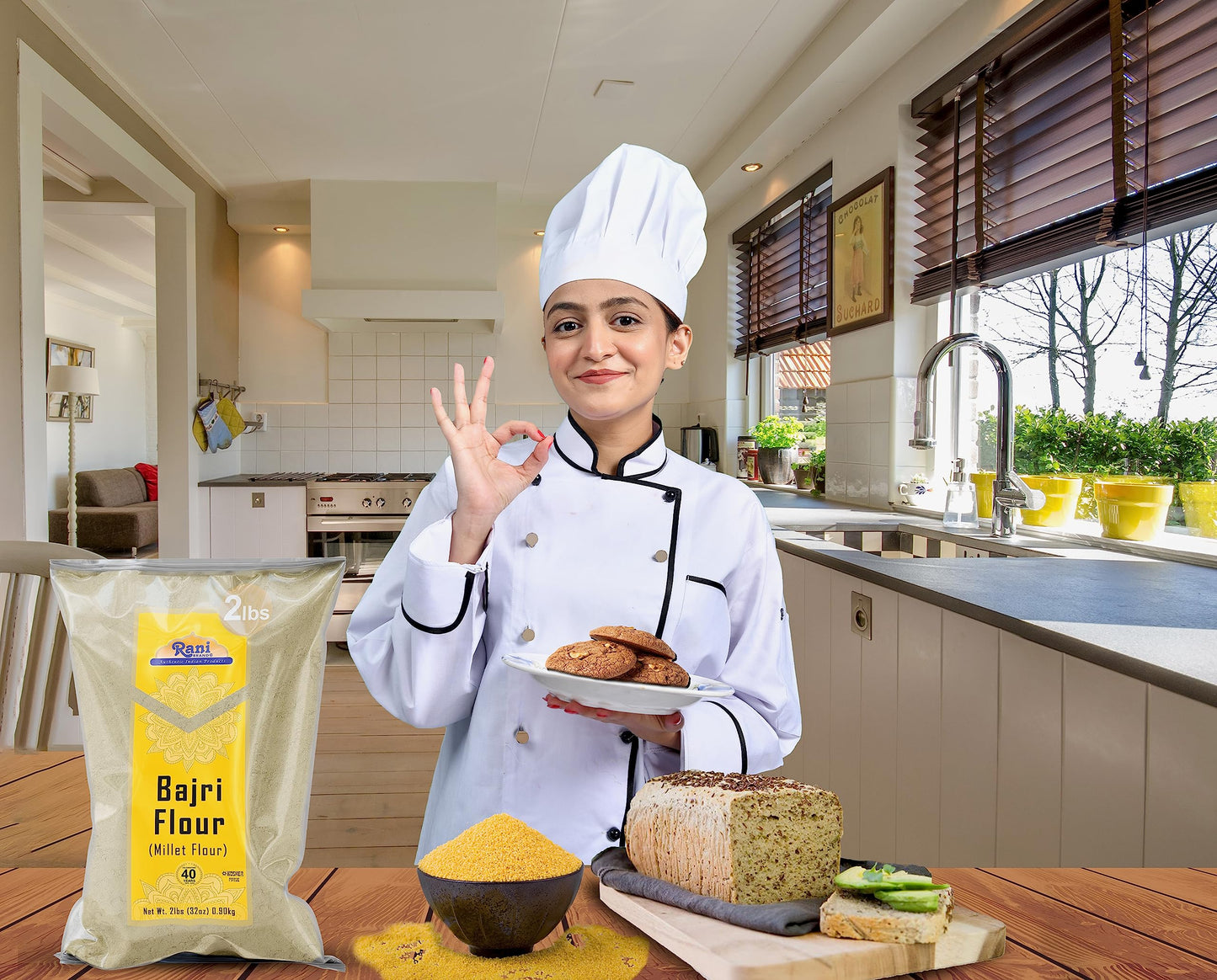 Rani Bajri Flour (Pearl Millet) 32oz (2lbs) 908g ~ All Natural | Vegan | Gluten Friendly | NON-GMO | Kosher | Indian Origin