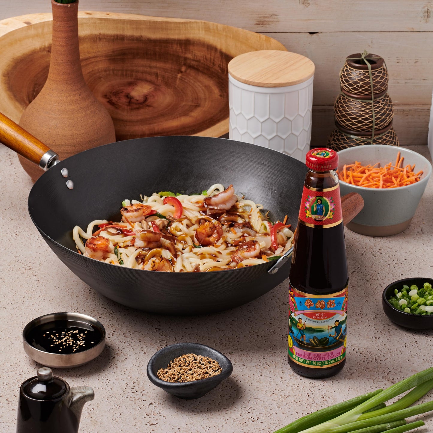 Lee Kum Kee Premium Oyster Flavored Sauce (18 oz - 1 Pack), Rich & Savory, All-Purpose Seasoning, Perfect for Marinades, Stock, Gravy, Stews, and Stir-Fry