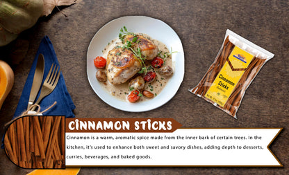 Rani Cinnamon Sticks 3.5oz (100g) - 18-22 Sticks - Strong Aroma, Perfect for Baking, Cooking & Beverages | 3+ Inches Length - Cassia Saigon Cinnamon from Vietnam | Kosher
