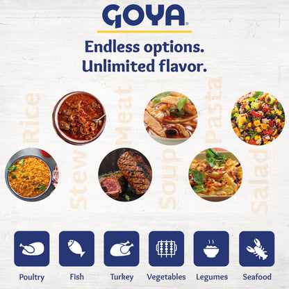 Adobo Hot All Purpose Spice by Goya, Poultry, Seafood, Meat, and Vegetable Seasoning, Latin Spicy Blend, Mexican Seasoning, Pack of 2, 8oz. Bottle