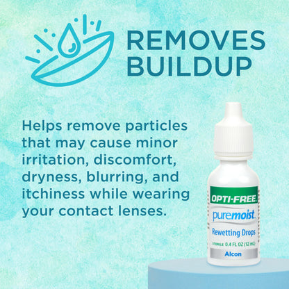 Opti-Free Puremoist Rewetting Drops, 12-mL