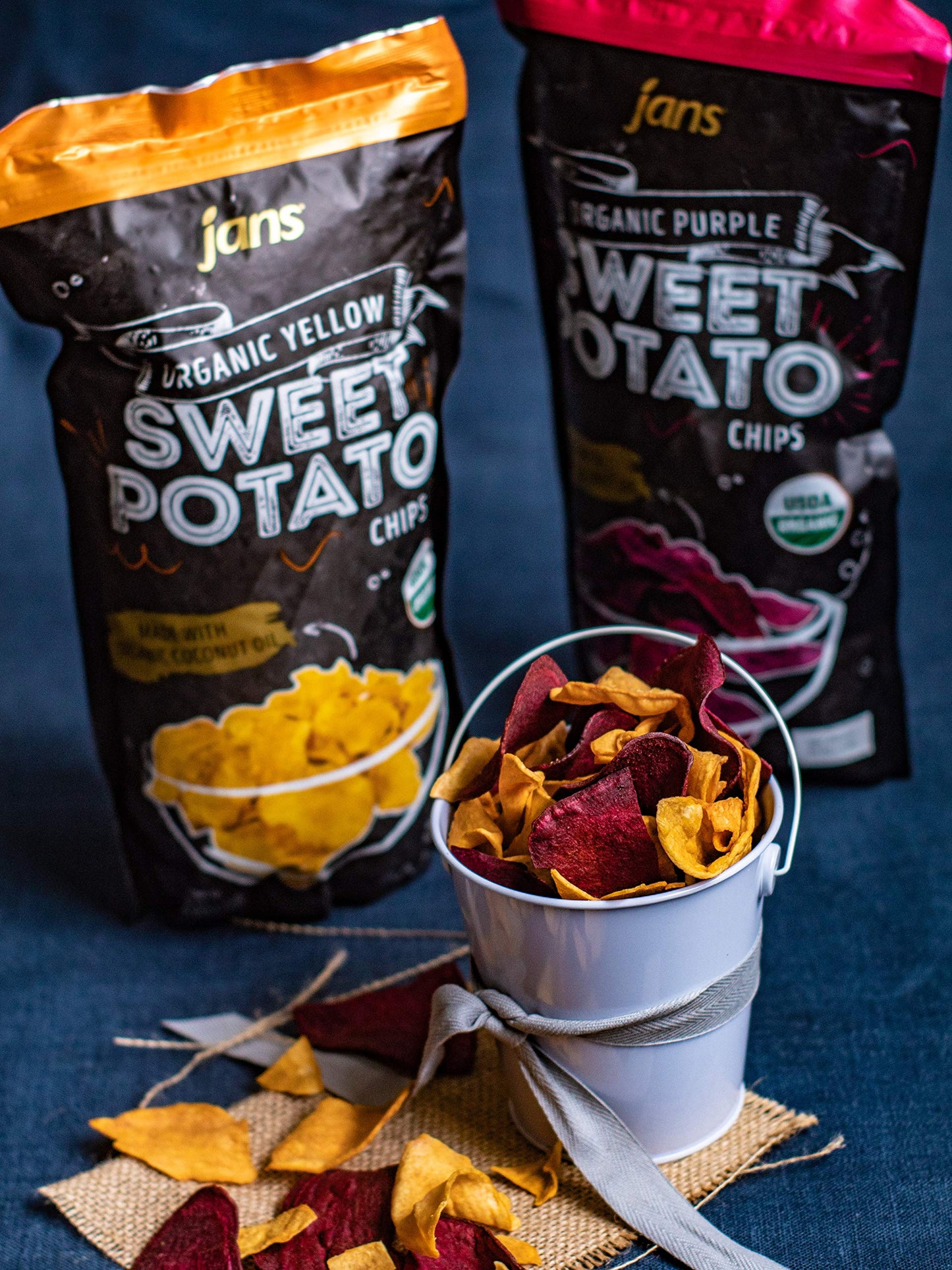 Jans Purple Sweet Potato Chips, 4 oz – Baked Sweet Potato Chips Made with Coconut Oil – Healthy Sweet Potatoes Snacks, AIP Compliant, Gluten Free, Non GMO, Paleo Snack