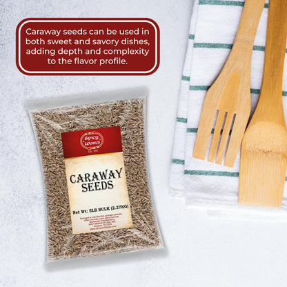 Spicy World Caraway Seeds 5 Pound Bulk Bag