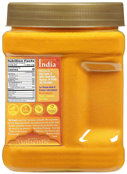 Rani Turmeric (Haldi) Root Powder Spice, (High Curcumin Content) 16oz (1lb) 454g PET Jar ~ All Natural | 100% Pure, Salt Free | Vegan | Gluten Friendly | NON-GMO | Kosher | Indian Origin