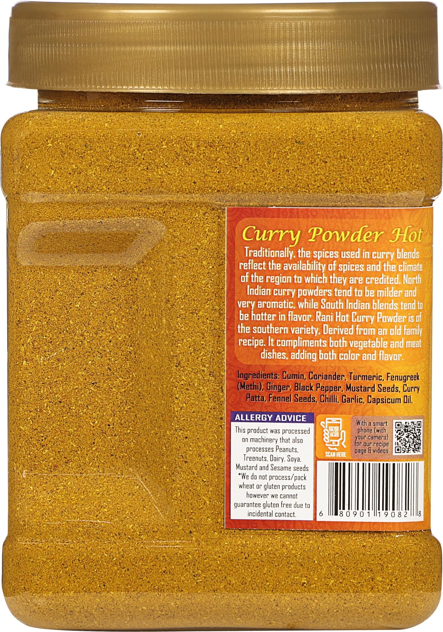 Rani Curry Powder Hot (11-Spice Authentic Indian Blend) 16oz (1lb) 454g PET Jar ~ All Natural | Salt-Free | Vegan | No Colors | Gluten Friendly | NON-GMO | Kosher | Indian Origin