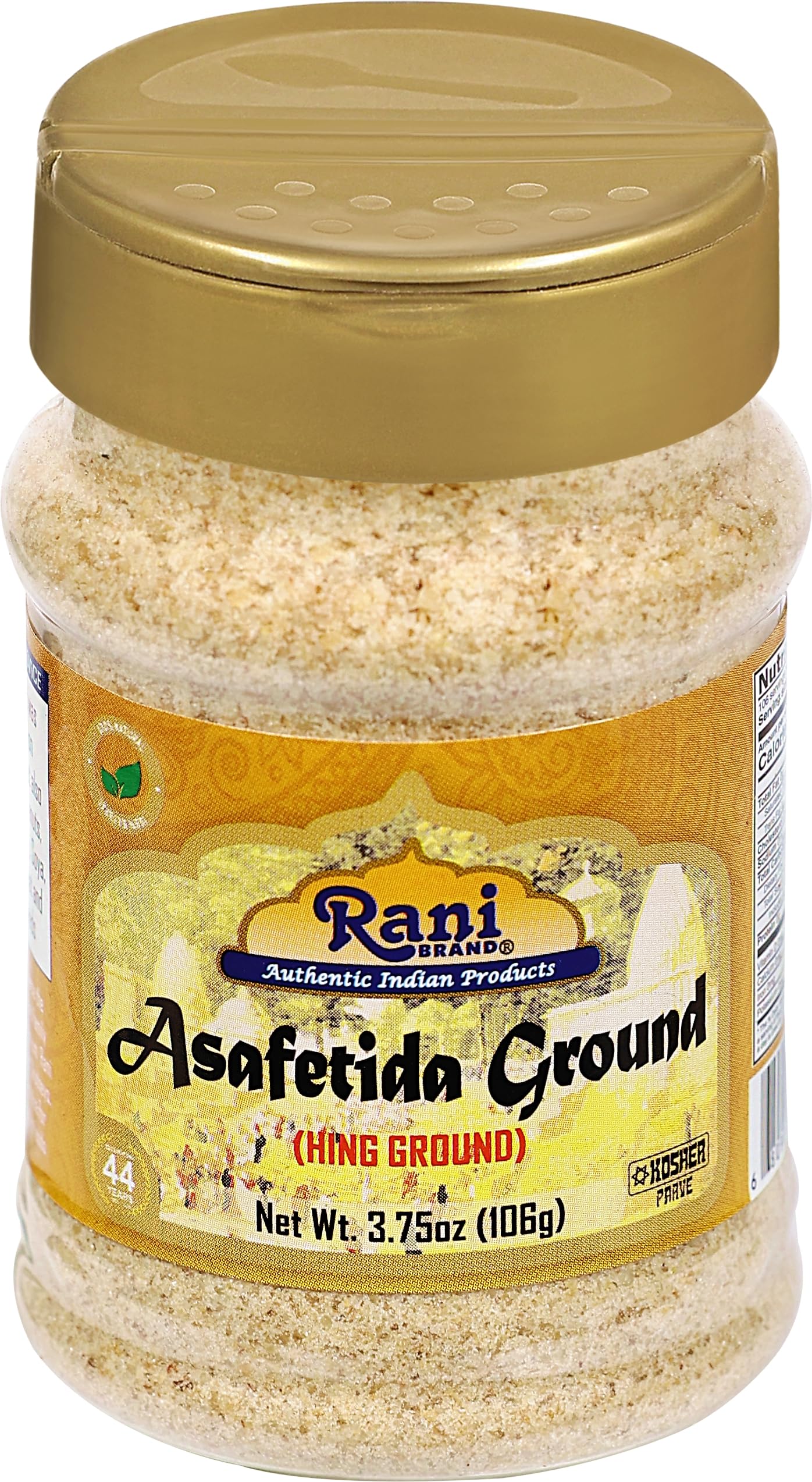 Rani Asafetida (Hing) Ground 3.75oz (106g) PET Jar ~ All Natural | Salt Free | Vegan | Non-GMO | Kosher | Asafoetida Indian Spice | Best for Onion Garlic Substitute