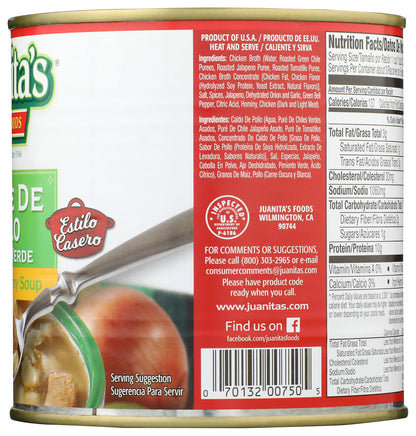 Juanita's Soup, Chicken and Hominy, 29.5 oz