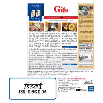 Gits Uttappam Mix - 200g