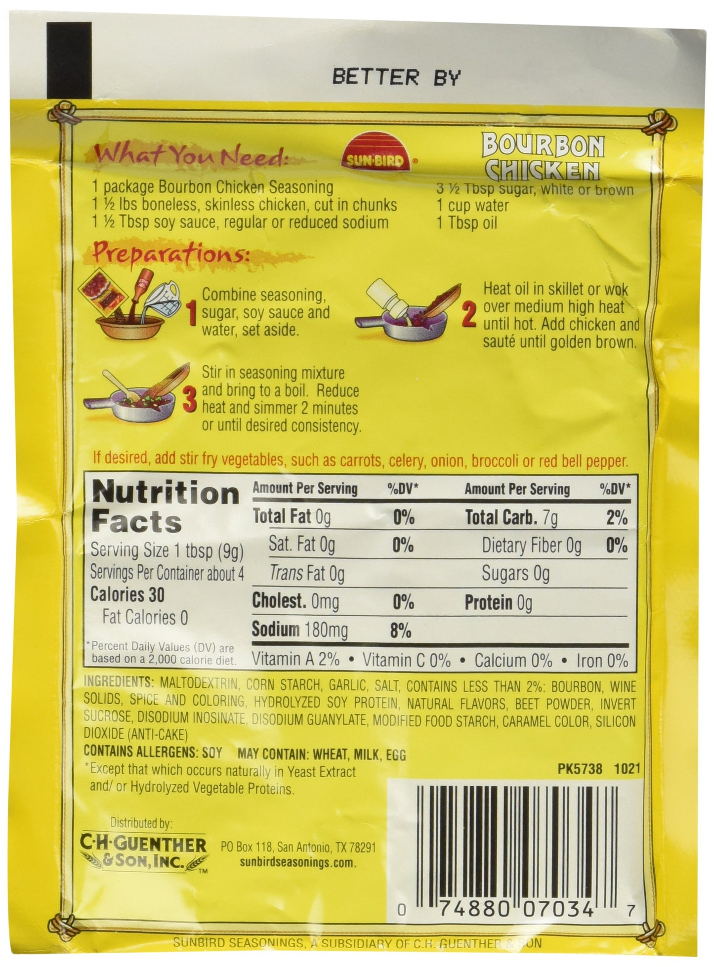 Sunbird Mix Chckn Bourbon