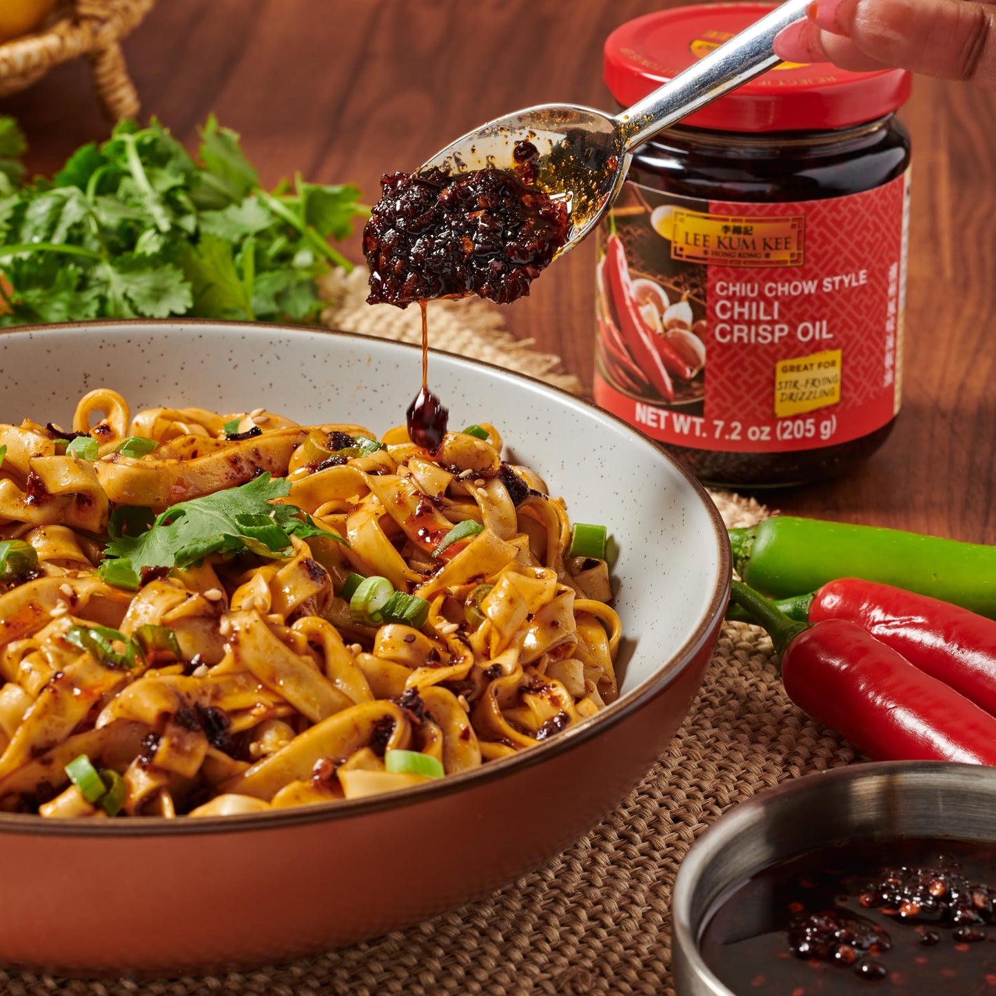 Lee Kum Kee Chiu Chow Chili Crisp Oil 205g/7.2oz - Savory Chili Sauce for Authentic Chinese Cuisine, Perfect for Dips, Drizzling and Stir-Frying