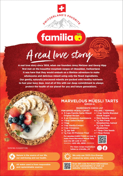 Familia Swiss Muesli Cereal, Original Recipe with Fruit and Nuts - Enjoy Hot, Cold or as Overnight Oats, 29 oz (Pack of 1)