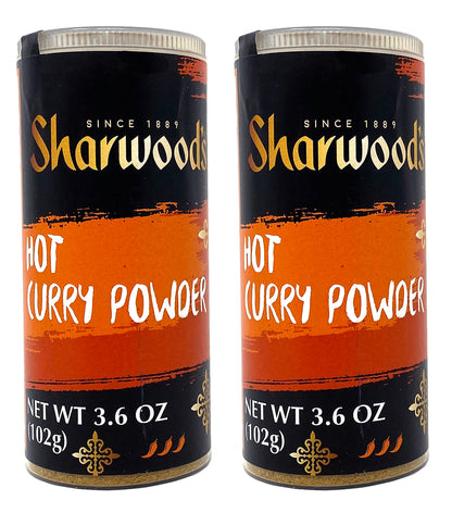 Sharwood's Hot Curry Powder, 3.6 oz (102g), Pack of 2