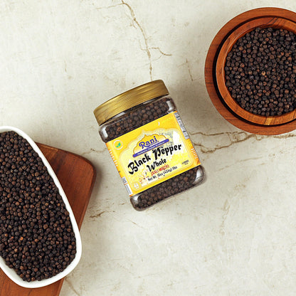 Rani Black Pepper Whole (Peppercorns), Premium MG-1 Grade 16oz (1lb) 454g Bulk PET Jar ~ All Natural | Gluten Friendly | Non-GMO | Kosher | Product of Vietnam | Perfect size for Grinders!