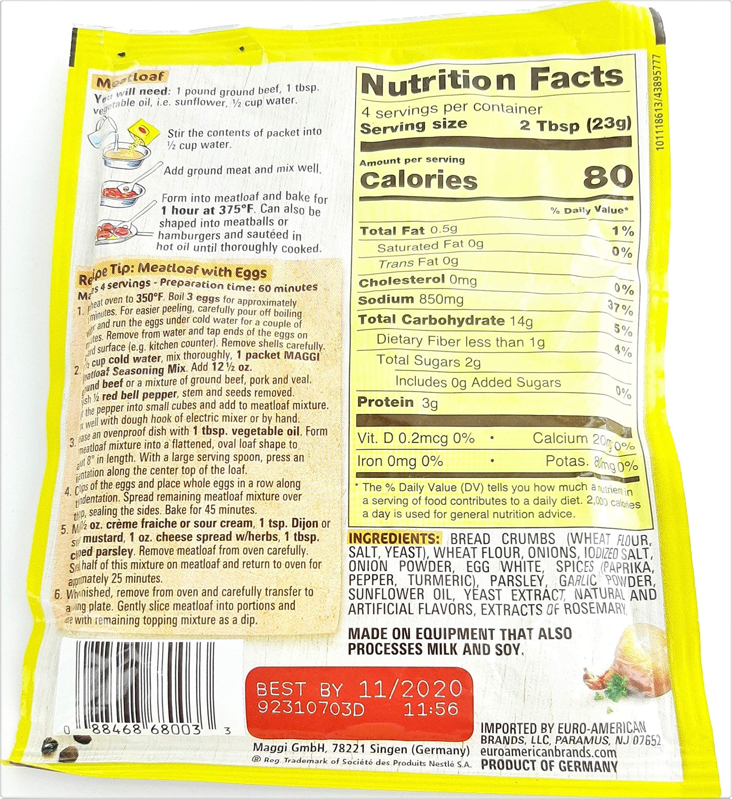 Maggi Mix Seasoning Hackbraten, 3.25 oz