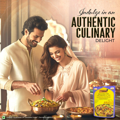 Kitchens of India Kashmiri Vegetable Biryani, Basmati Rice Pilaf with Vegetables & Nuts, 8.8 Ounces (Pack of 6), Gourmet Ready To Eat Authentic Indian Dish