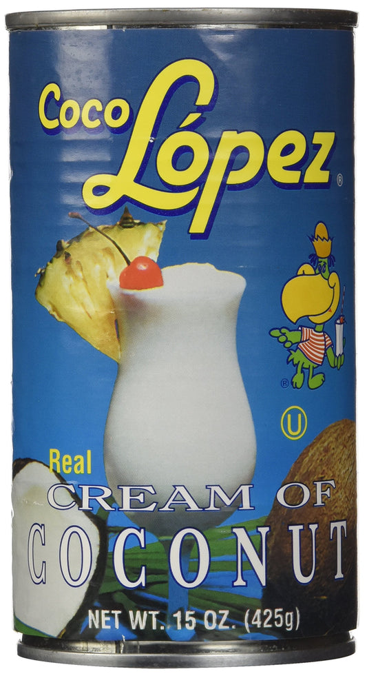 Coco Lopez - Real Cream of Coconut - 15 Ounce Can - Original Fresh Authentic Coconut Cream (6 Pack)