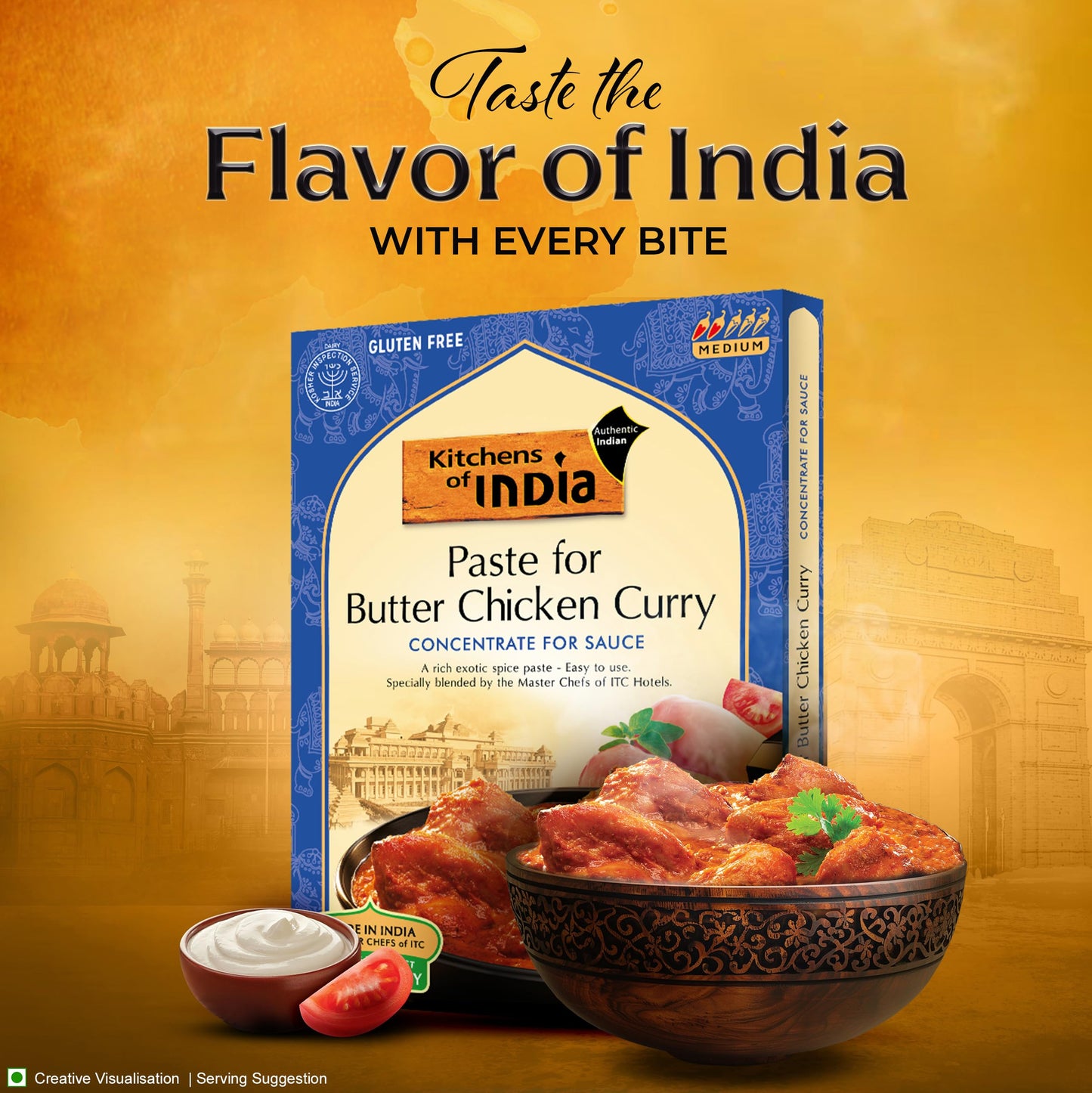 Kitchens Of India Paste for Butter Chicken Curry, 3.5-Ounce Boxes (Pack of 6)