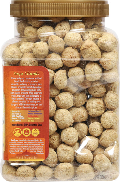 Rani Soya Chunks Nuggets (High Protien) Vadi 14oz (400g) ~ All Natural, Salt-Free | Vegan | No Colors | Gluten Friendly | NON-GMO | Kosher | Indian Origin | Meat Alternate Substitute