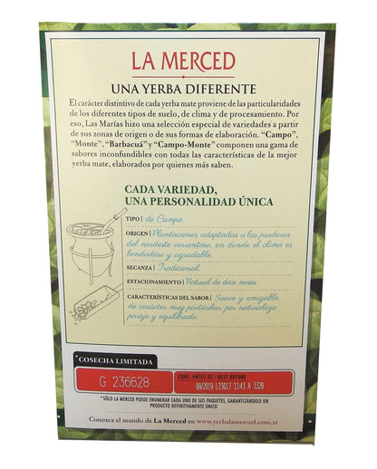 La Merced De Campo Yerba Mate 500 g (1.1 lb) 6 units