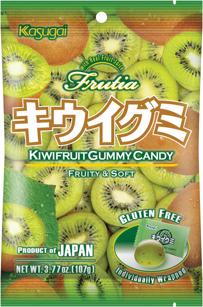 Japanese Fruit Gummy Candy from Kasugai - Kiwi - 107g