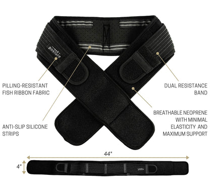 Sacroiliac Hip Belt for Women and Men That Alleviates Sciatic, Pelvic, Lower Back, Leg and Sacral Nerve Pain Caused by Si Joint Dysfunction| Trochanter Brace (Regular, Black)