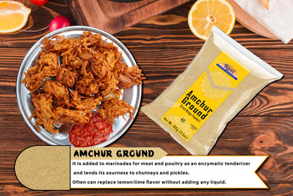 Rani Amchur (Mango) Ground Powder Spice 3.5oz (100g) ~ All Natural, Indian Origin | No Color | Gluten Friendly | Vegan | NON-GMO | Kosher | No Salt or fillers