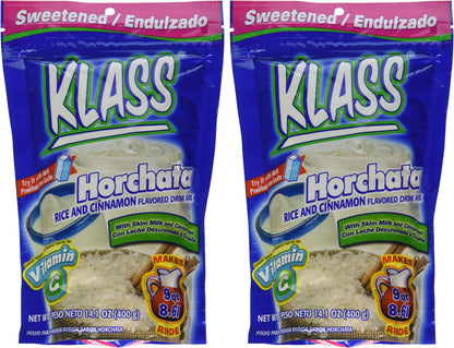 Klass Horchata, Rice and Cinnamon Drink Mix, 14.1 Oz, (Pack of 2)