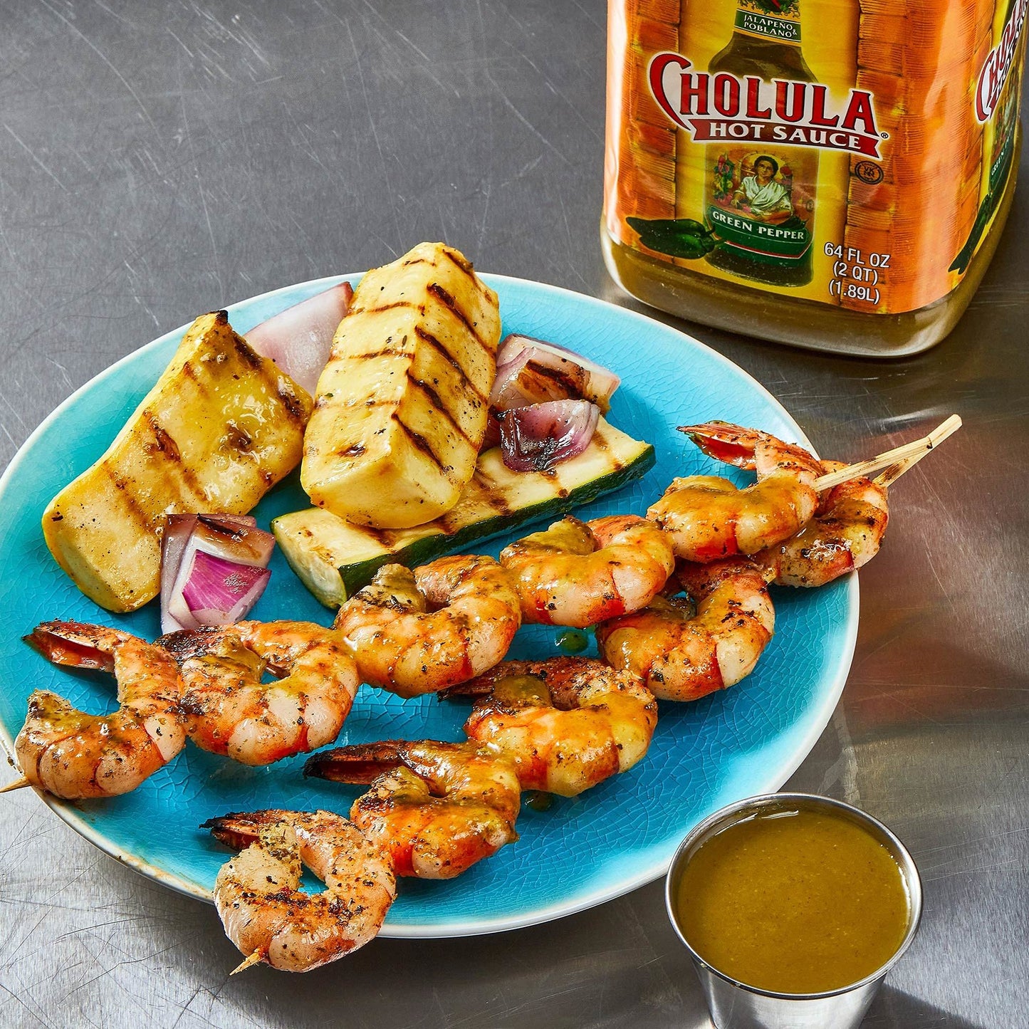 Cholula Green Pepper Hot Sauce, 64 fl oz - One 64 Fluid Ounce Bulk Container of Green Jalapeno Hot Sauce, Perfect for Eggs, Fried Chicken, Tuna and More