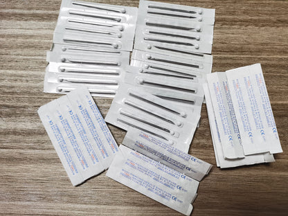 JIESIBAO 50PCS Mixed Body Piercing Needles, 12G 14G 16G 18G 20G Stainless Steel Sterile Disposable Ear Nose Navel Nipple Lip Piercing Needles