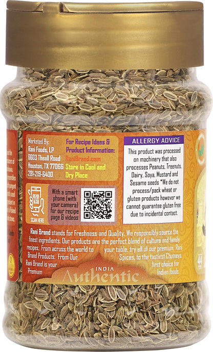 Rani Dill Seeds (Suwa/Sua) Whole, Spice 3oz (85g) PET Jar ~ All Natural | Gluten Friendly | NON-GMO | Kosher | Vegan | Indian Origin, Weed