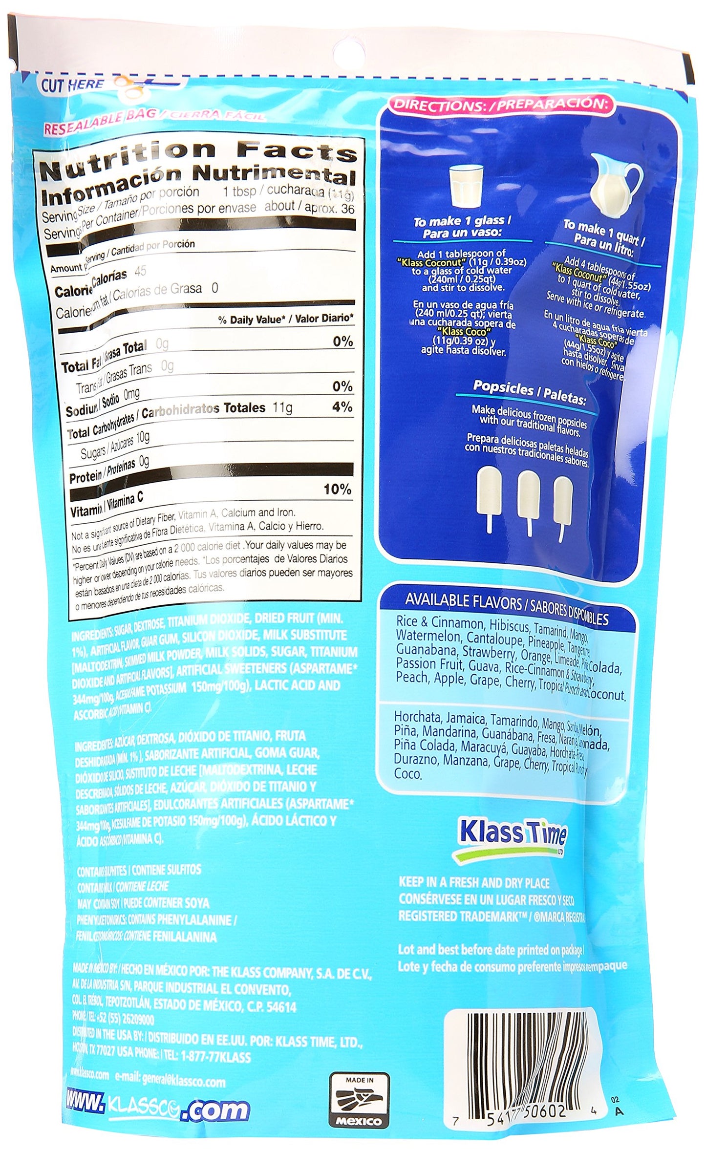Klass Drink Mix, Coconut