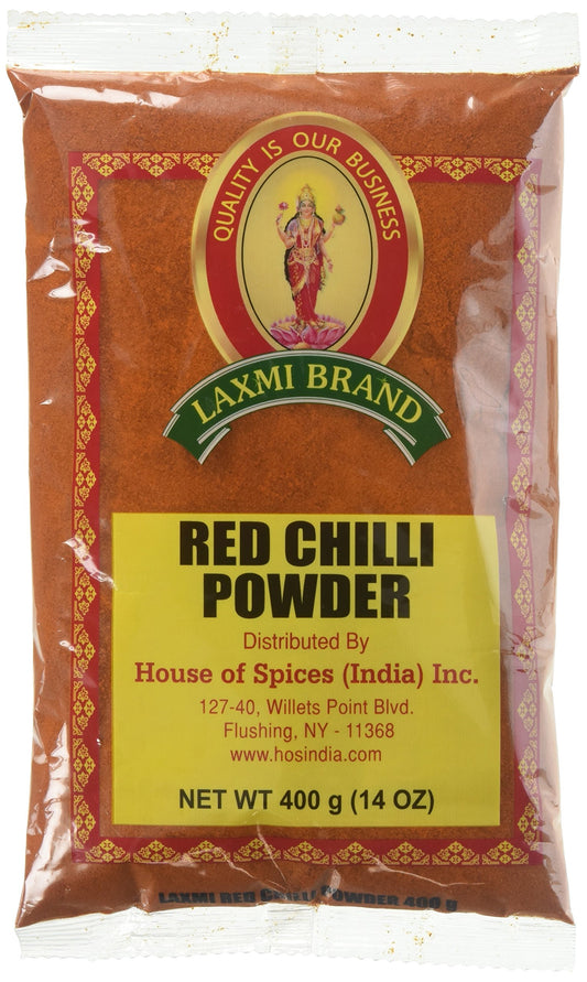 Laxmi Red Chilli Powder - 14oz (400g) | Nutrient-Rich Chilli Powder | Non-GMO certified | Guaranteed Quality and Taste |