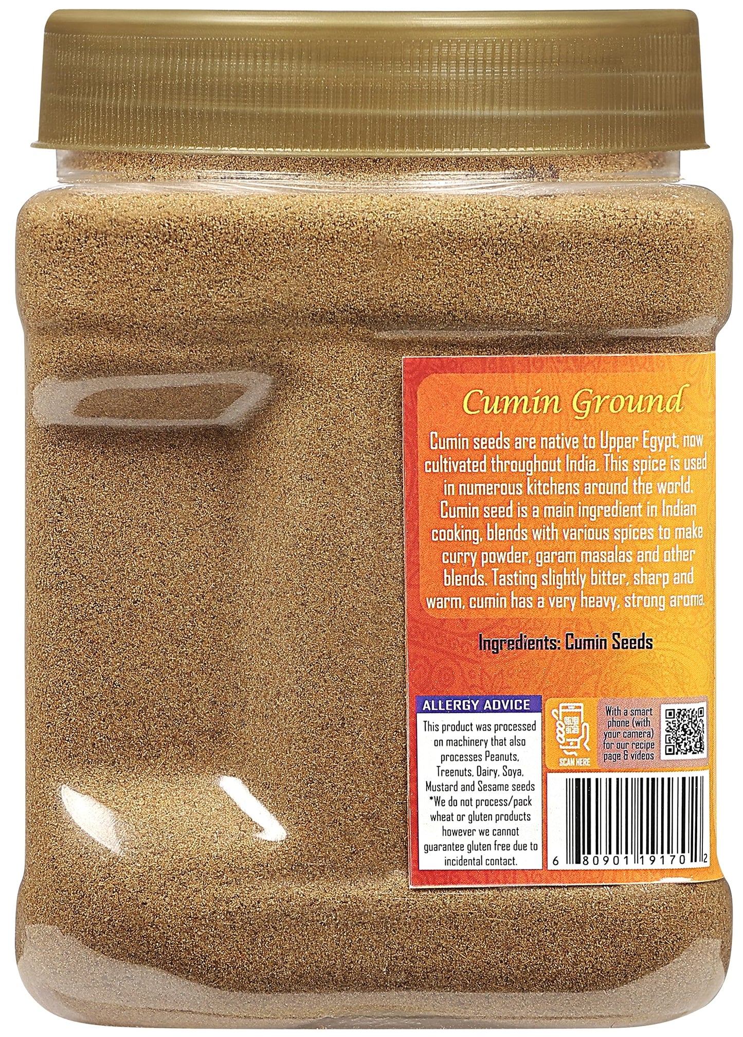 Rani Cumin (Jeera) Powder Spice 16oz (1lb) 454g PET Jar ~ All Natural | Vegan | Gluten Friendly | NON-GMO | Kosher | Indian Origin