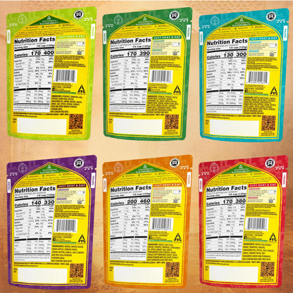Kitchens of India Ready To Eat Dinner Variety Pack of 6 - 10 Ounces, Authentic Vegetarian Indian Food, Gluten-Free