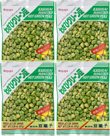 Kasugai Wasabi Green Peas 2.36oz (4 Pack)